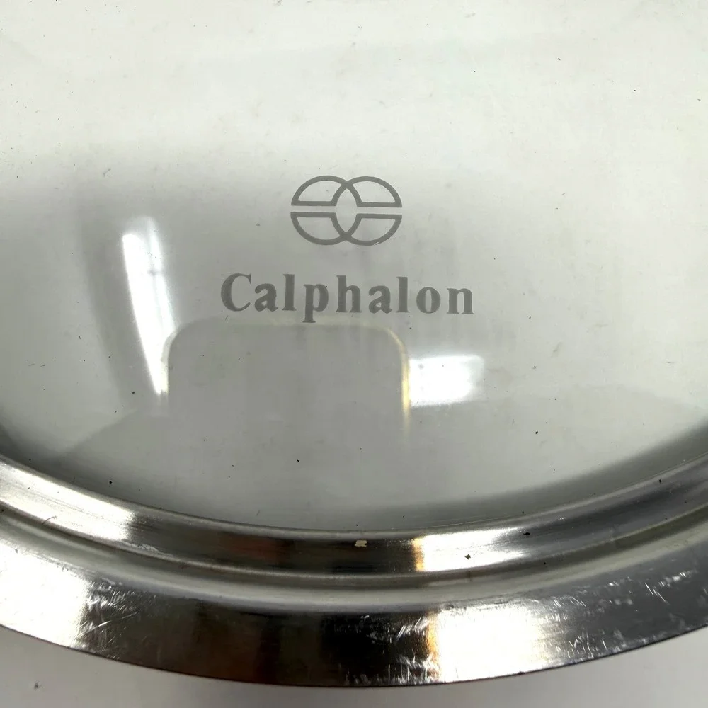 Calphalon 9 Inch Tempered Glass Replacement Lid Stainless Steel Rim Handle